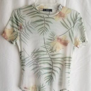 Shein Floral Bodysuit Small